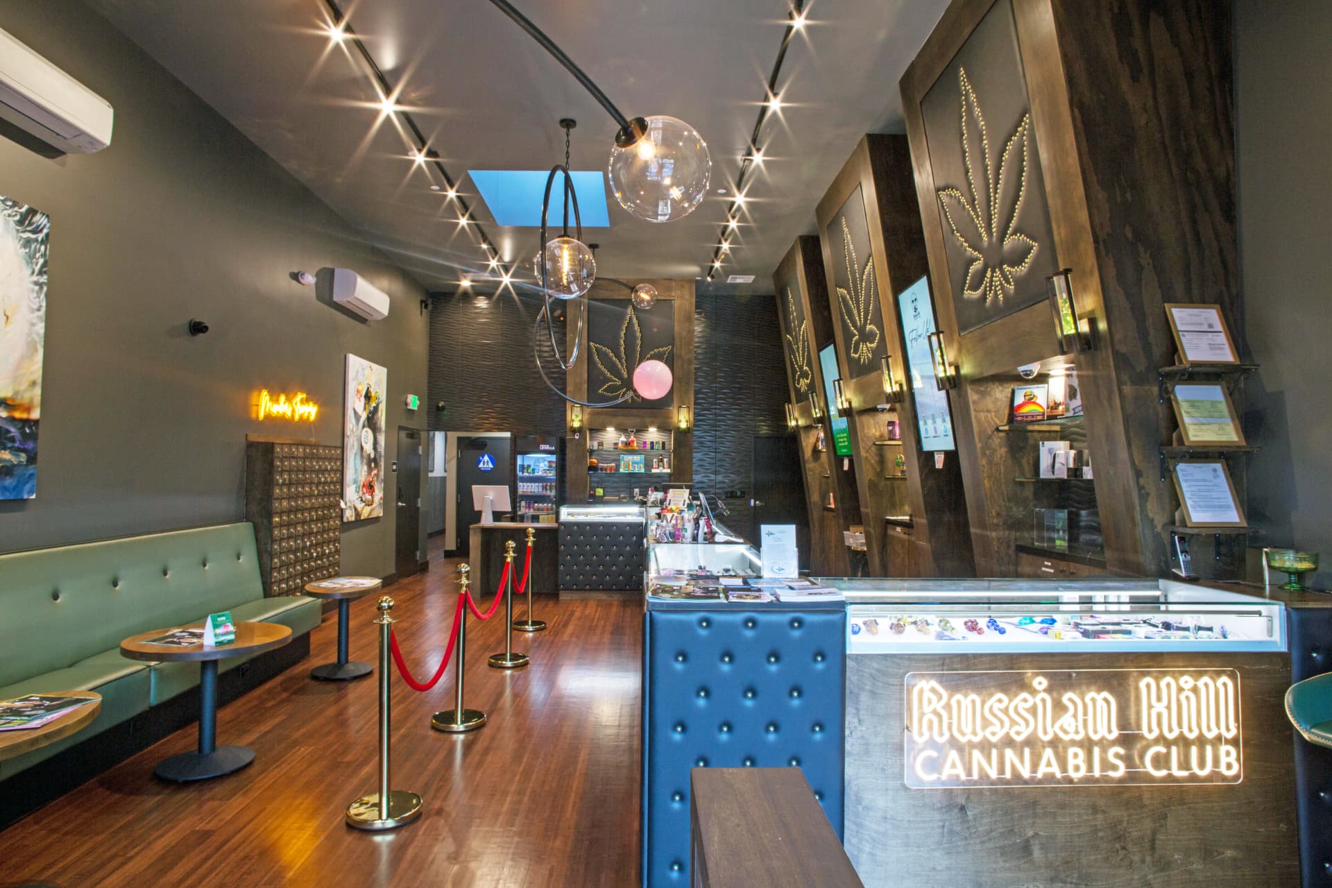 Inside Russian Hill Cannabis Club's dispensary at 2424 Polk Street